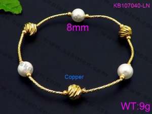 Stainless Steel with Copper Bracelet - KB107040-LN