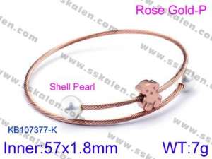 Stainless Steel Wire Bangle - KB107377-K