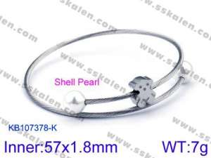Stainless Steel Wire Bangle - KB107378-K