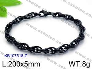 Stainless Steel Black-plating Bracelet - KB107518-Z