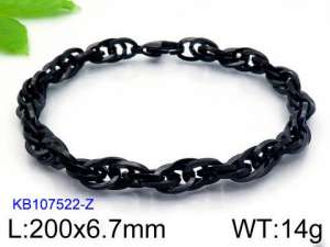 Stainless Steel Black-plating Bracelet - KB107522-Z