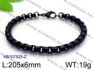 Stainless Steel Black-plating Bracelet - KB107525-Z