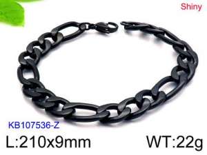 Stainless Steel Black-plating Bracelet - KB107536-Z