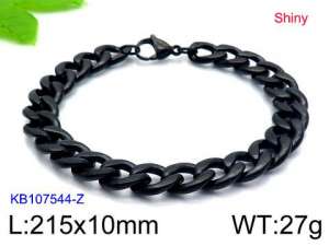 Stainless Steel Black-plating Bracelet - KB107544-Z