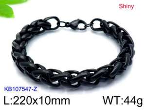 Stainless Steel Black-plating Bracelet - KB107547-Z