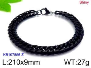 Stainless Steel Black-plating Bracelet - KB107556-Z
