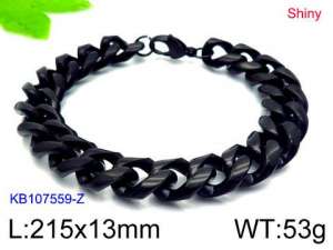 Stainless Steel Black-plating Bracelet - KB107559-Z