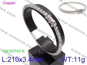 Stainless Steel Stone Bracelet - KB107747-K