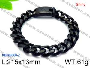Stainless Steel Black-plating Bracelet - KB108008-Z