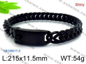 Stainless Steel Black-plating Bracelet - KB108017-Z