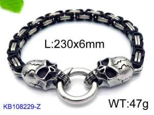 Stainless Steel Black-plating Bracelet - KB108229-Z