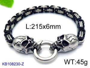 Stainless Steel Black-plating Bracelet - KB108230-Z