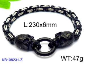 Stainless Steel Black-plating Bracelet - KB108231-Z