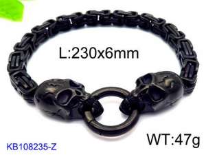 Stainless Steel Black-plating Bracelet - KB108235-Z