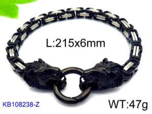 Stainless Steel Black-plating Bracelet - KB108238-Z