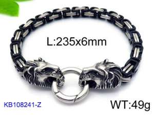 Stainless Steel Black-plating Bracelet - KB108241-Z