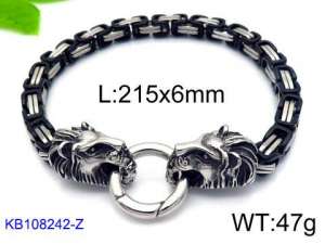 Stainless Steel Black-plating Bracelet - KB108242-Z