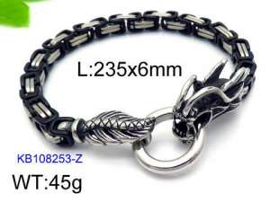 Stainless Steel Black-plating Bracelet - KB108253-Z