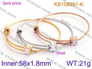 Stainless Steel Wire Bangle - KB108591-K