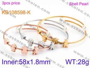 Stainless Steel Wire Bangle - KB108598-K