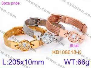 Stainless Steel Gold-plating Bracelet - KB108618-K