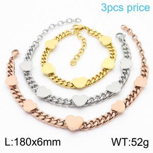Stainless Steel Gold-plating Bracelet - KB108658-K