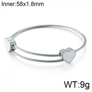 Stainless Steel Wire Bangle - KB109016-K