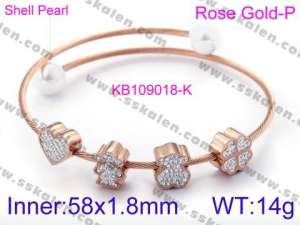 Stainless Steel Wire Bangle - KB109018-K