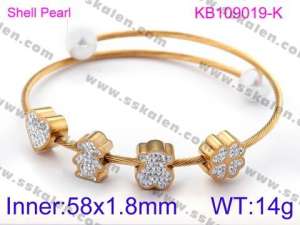 Stainless Steel Wire Bangle - KB109019-K