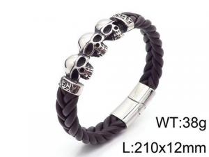 Leather Bracelet - KB109092-QM