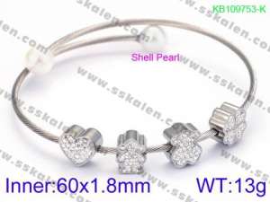 Stainless Steel Wire Bangle - KB109753-K