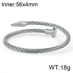 Stainless Steel Wire Bangle - KB110359-K