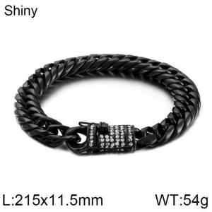 Stainless Steel Black-plating Bracelet - KB110643-Z