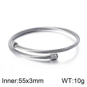 Stainless Steel Wire Bangle - KB111941-K