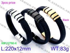 Leather Bracelet - KB112790-K