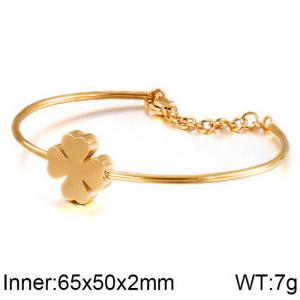 Stainless Steel Gold-plating Bangle - KB112872-KHY