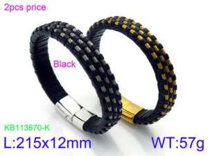 Leather Bracelet - KB113670-KFC