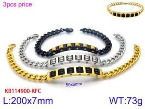 Stainless Steel Gold-plating Bracelet - KB114900-KFC