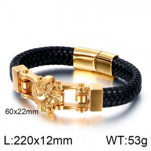 Leather Bracelet - KB114906-KFC