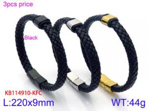 Leather Bracelet - KB114910-KFC