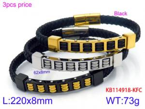 Leather Bracelet - KB114918-KFC