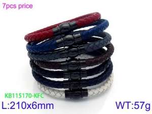 Leather Bracelet - KB115170-KFC