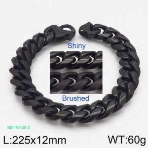 Stainless Steel Black-plating Bracelet - KB116430-Z