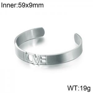 Stainless Steel Stone Bangle - KB116782-KPD