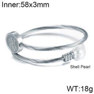 Stainless Steel Wire Bangle - KB117021-KFC