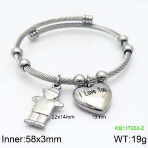 Stainless Steel Wire Bangle - KB117253-Z