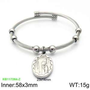 Stainless Steel Wire Bangle - KB117264-Z