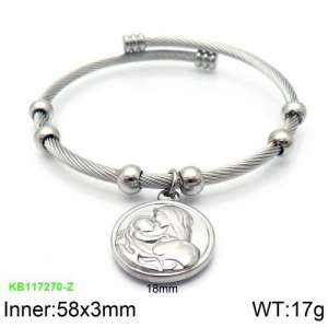 Stainless Steel Wire Bangle - KB117270-Z
