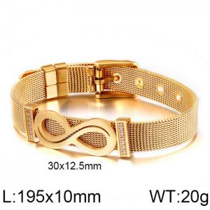 Stainless Steel Gold-plating Bracelet - KB117327-KFC