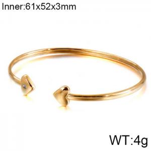 Stainless Steel Gold-plating Bangle - KB117440-KPD